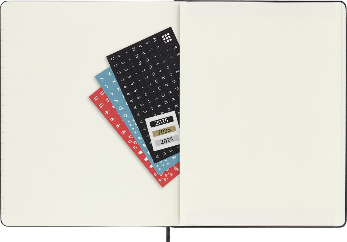 Moleskine 2025 Kalender | H | Uge | XL | Sort