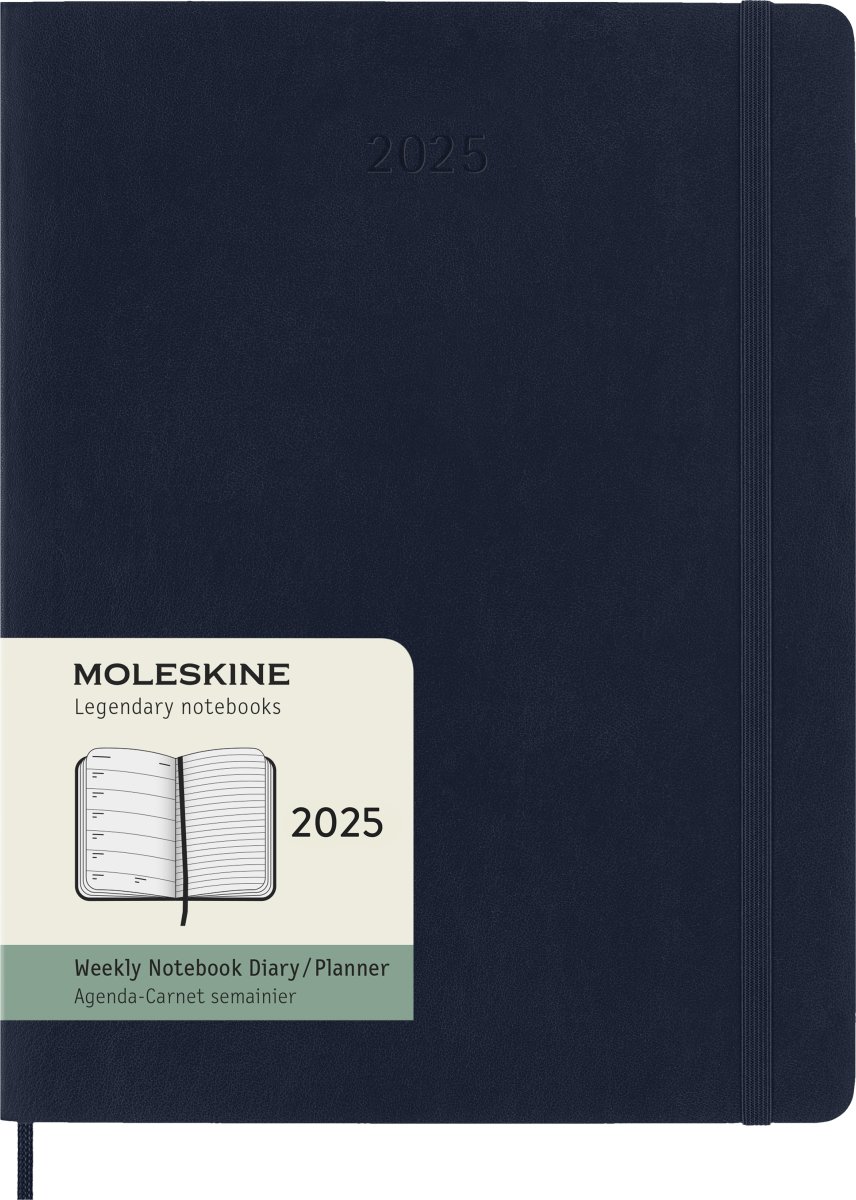 Moleskine 2025 Kalender | S | Uge | XL | Blå