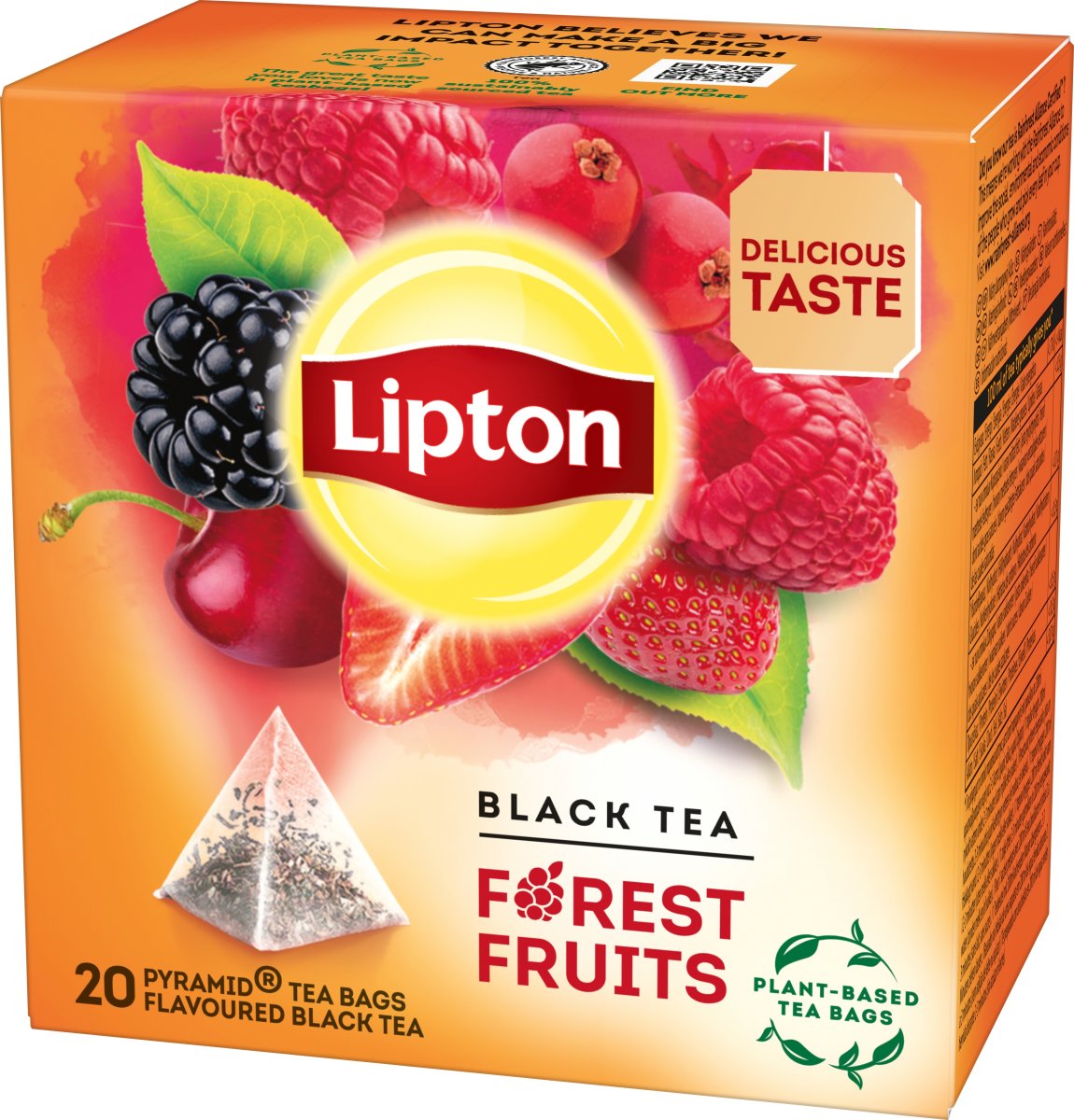 Lipton Sort te m. Forest Fruit, 20 breve