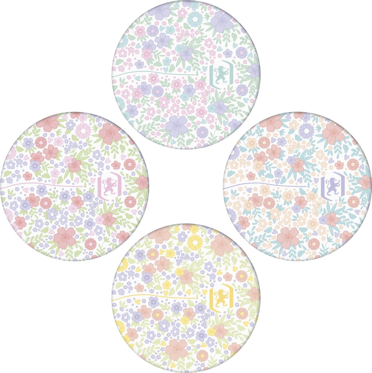 Oxford Floral Notesblok 10x14 cm | Linjeret | Ass.