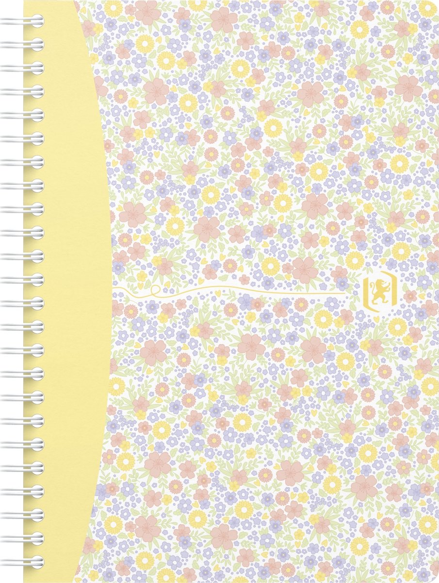 Oxford Floral Spiralbog A5 | Kvadreret | Ass.
