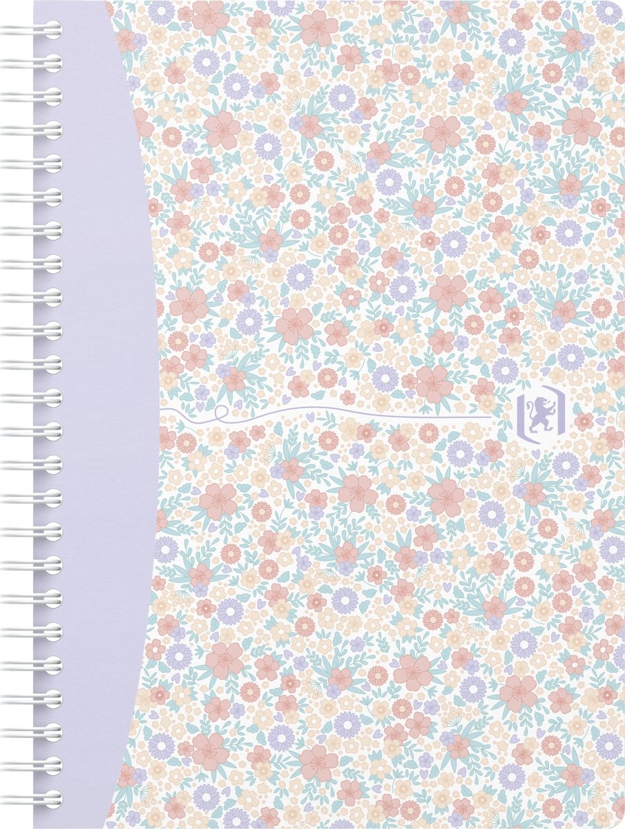 Oxford Floral Spiralbog A5 | Kvadreret | Ass.
