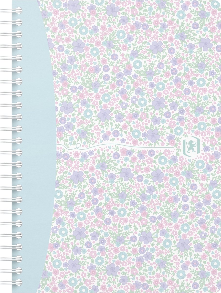 Oxford Floral Spiralbog A5 | Kvadreret | Ass.