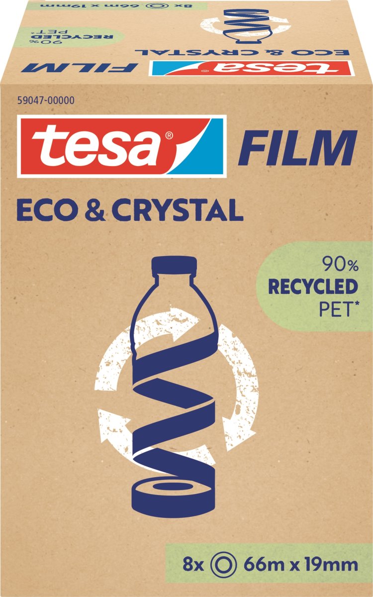 tesa Eco Crystal Tape | 19mm x 66m | 8 rl.
