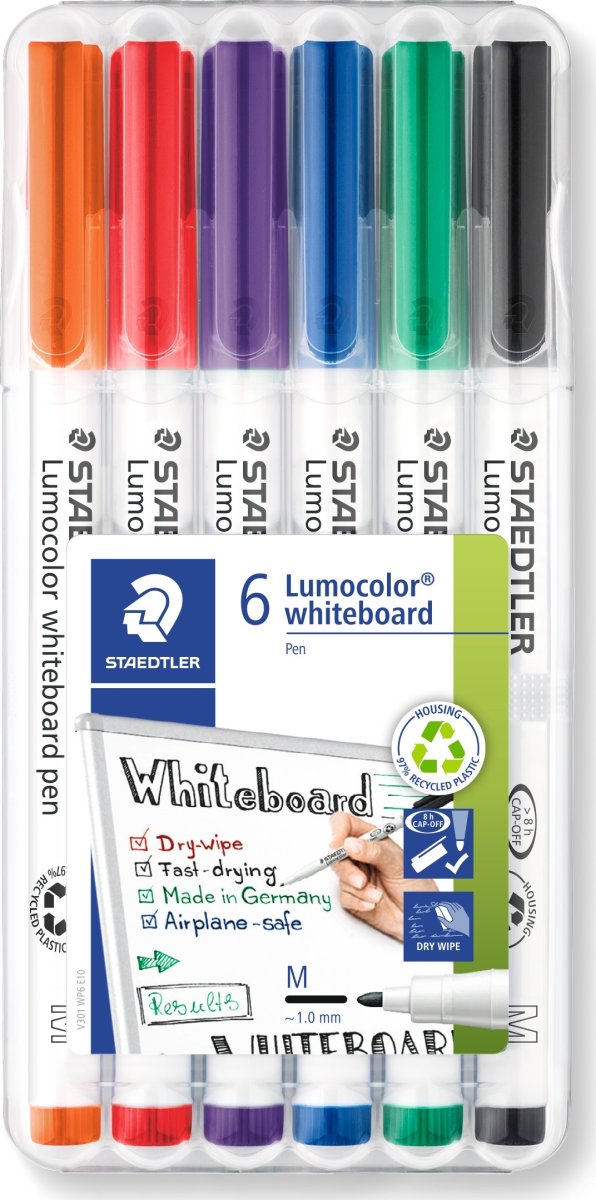 Staedtler 301 Whiteboard Marker | 6 farver