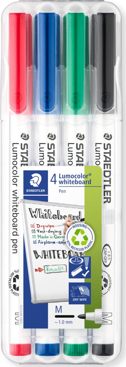 Staedtler 301 Whiteboard Marker | 4 farver