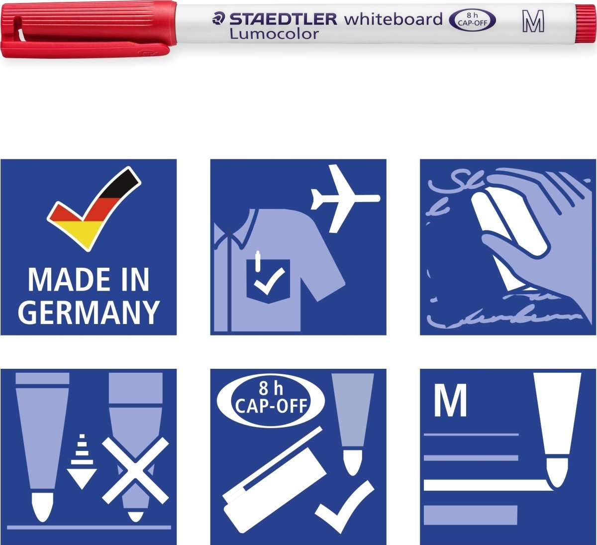 Staedtler 301 Whiteboard Marker | Rød