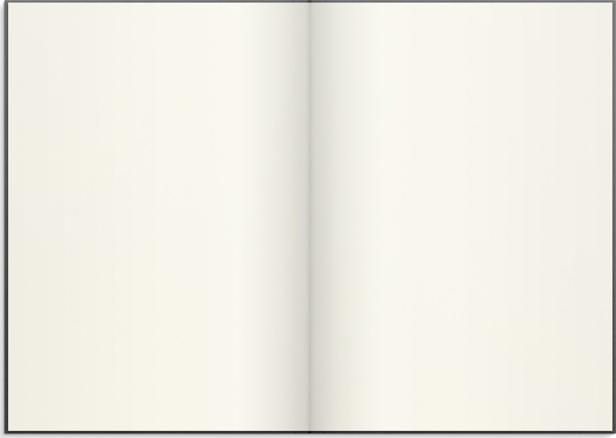 Burde Notesbog, tekstil, A5, blank, dark grey