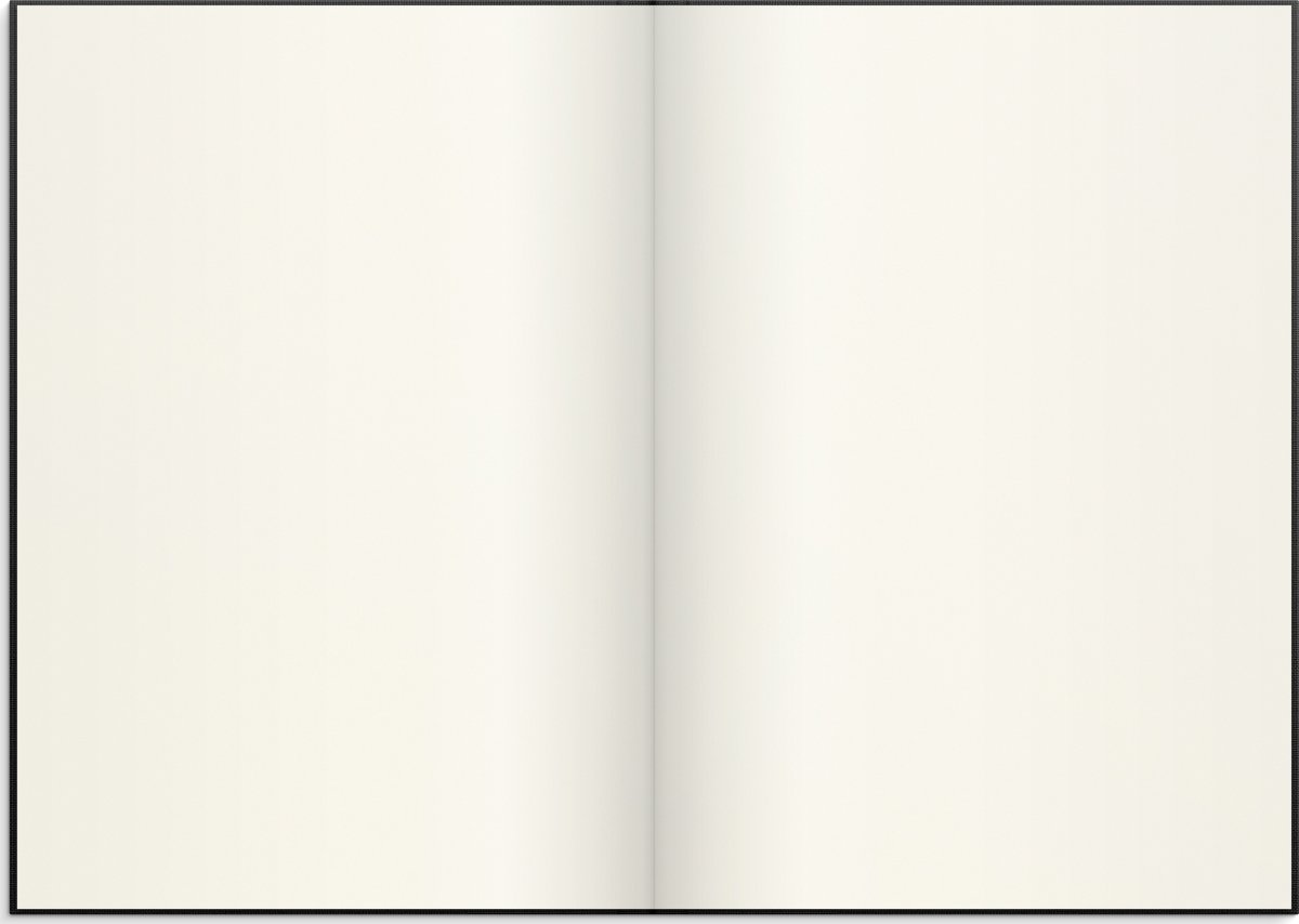 Burde Notesbog | Tekstil | A5 | Blank | Sort
