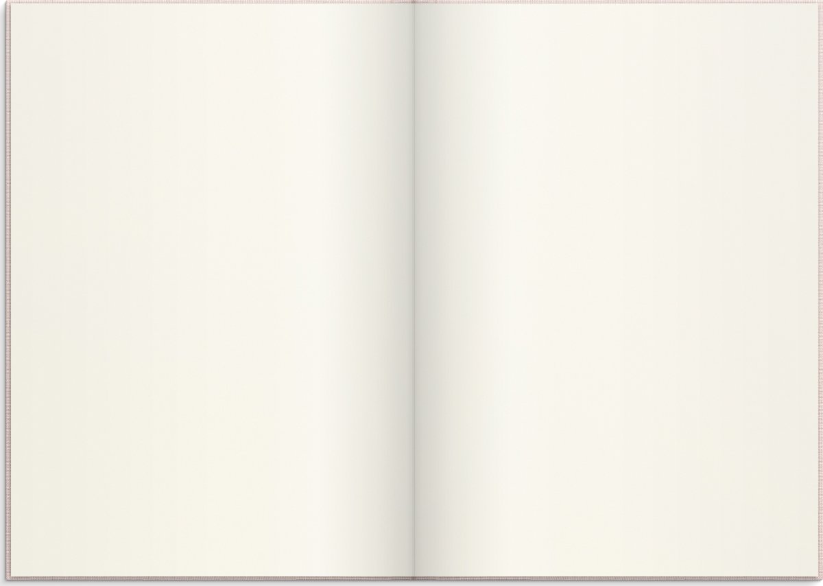 Burde Notesbog, tekstil, A4, blank, pink