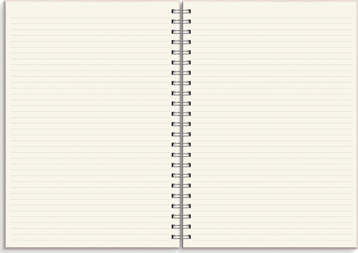 Burde Notesbog, tekstil, A4, linjeret, pink