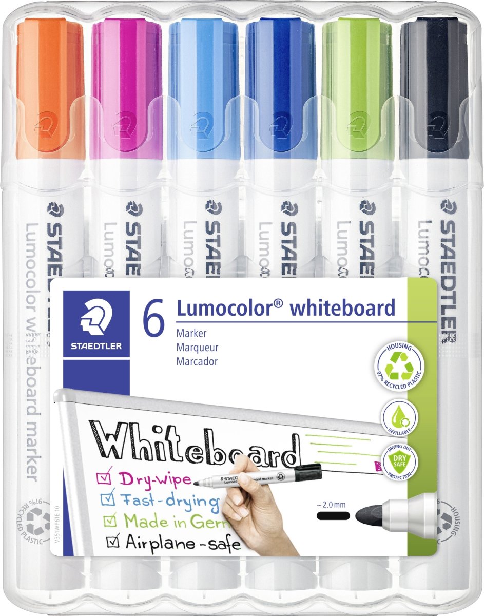 Staedtler 351 Whiteboard Marker | 6 farver