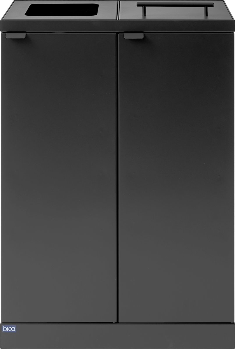 Bica 874 Affaldsstation, 2x65L, Løftelåg, Antracit