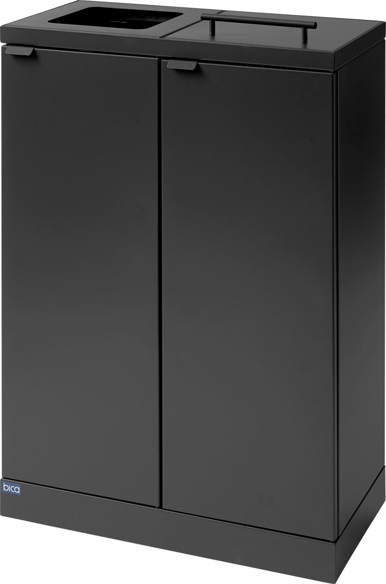 Bica 874 Affaldsstation, 2x65L, Løftelåg, Antracit