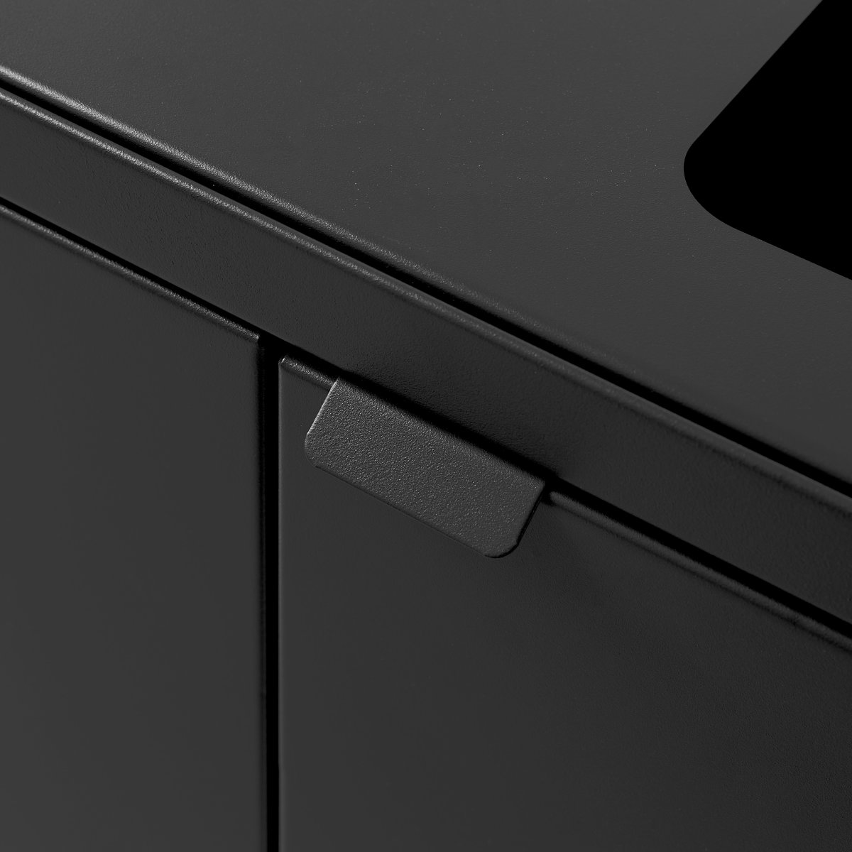 Bica 874 Affaldsstation, 2x65L, Løftelåg, Sort