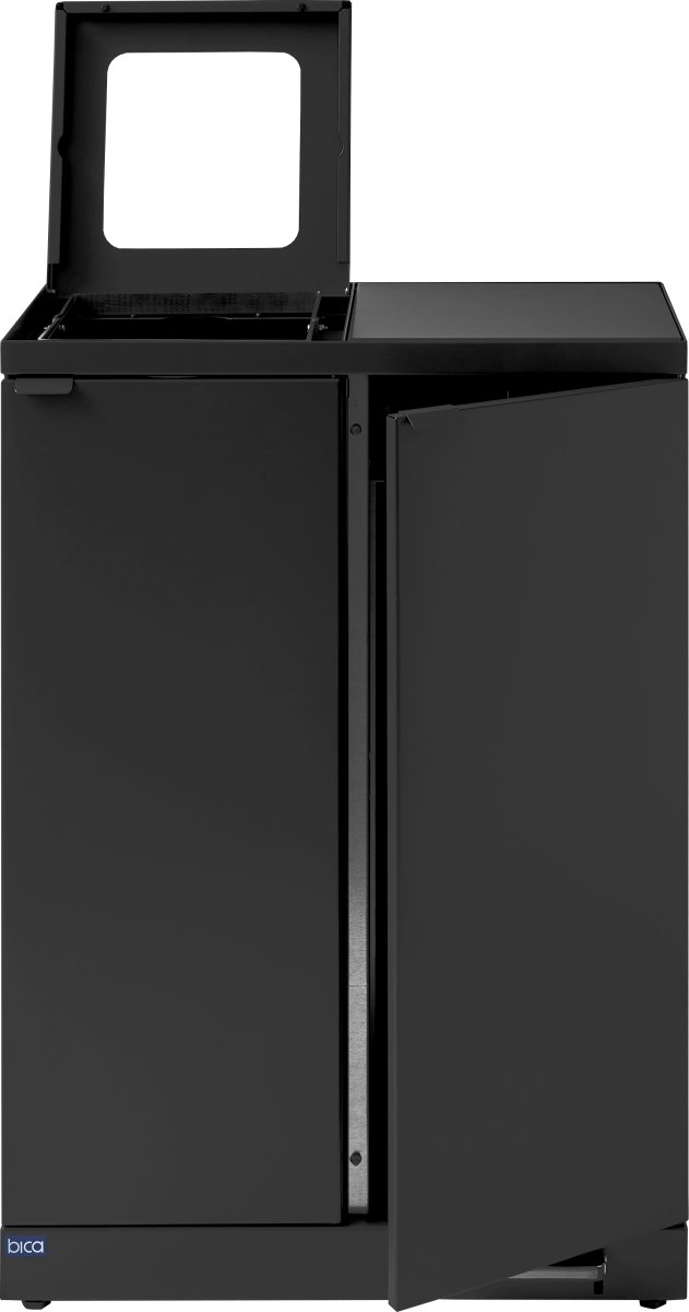 Bica 974 Affaldsstation 2x65L, Pedallåg, Sort