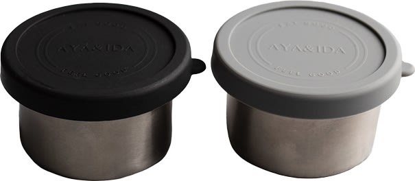 AYA&IDA snack containers, 2 stk., Sort