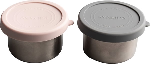 AYA&IDA snack containers, 2 stk., Rosa