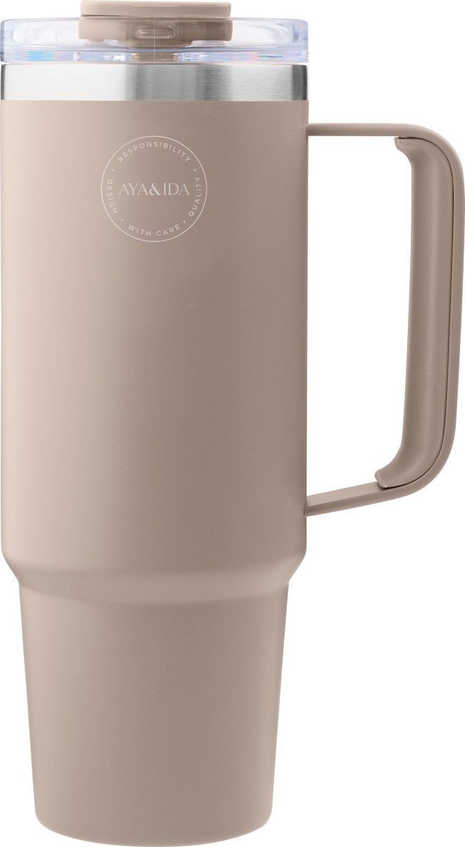 AYA&IDA Thermo Cup With Straw, Beige