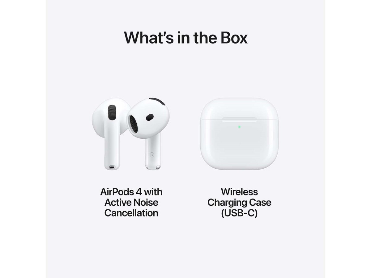 Apple AirPods (4. gen) høretelefoner med ANC, hvid