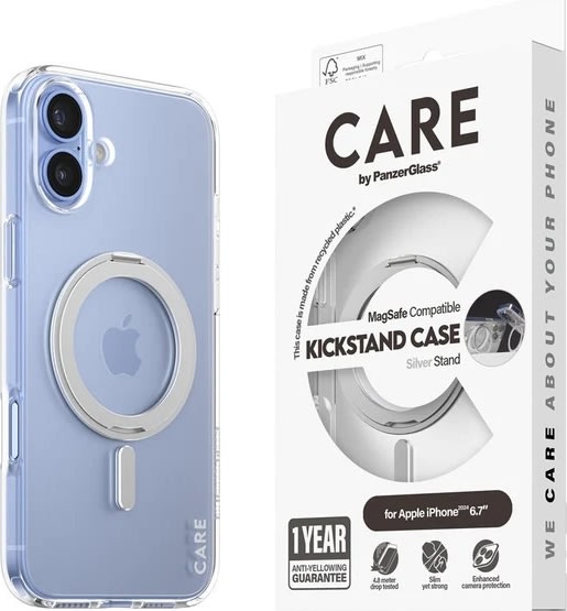 CARE iPhone 16 plus m. MagSafe, transparent