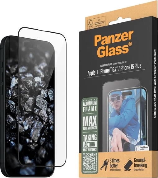 PanzerGlass iPhone 16 plus, gennemsigtig