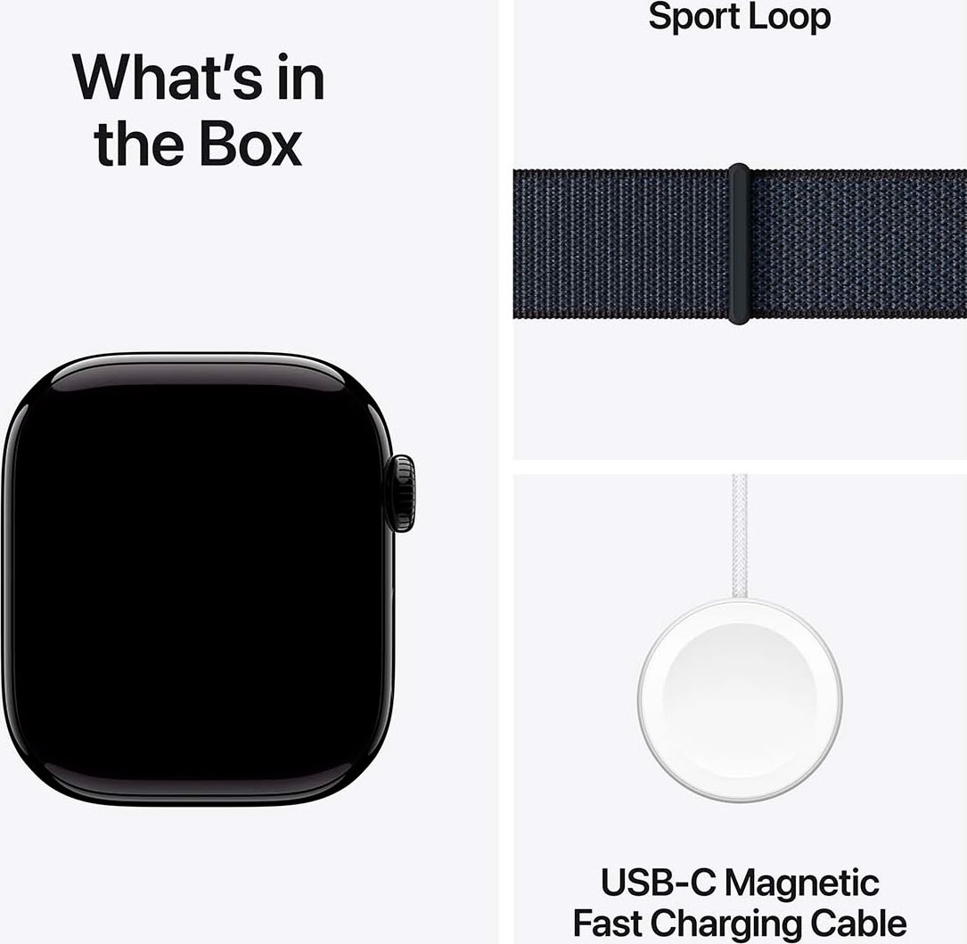 Apple Watch Series 10 GPS, 42mm, jet sort, loop