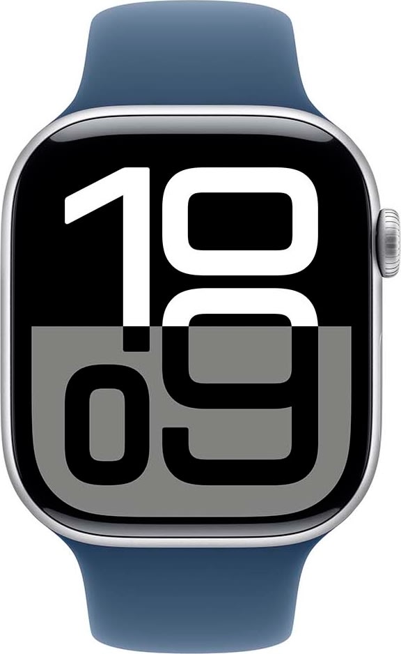 Apple Watch Series 10 GPS, 46mm, sølv, M/L