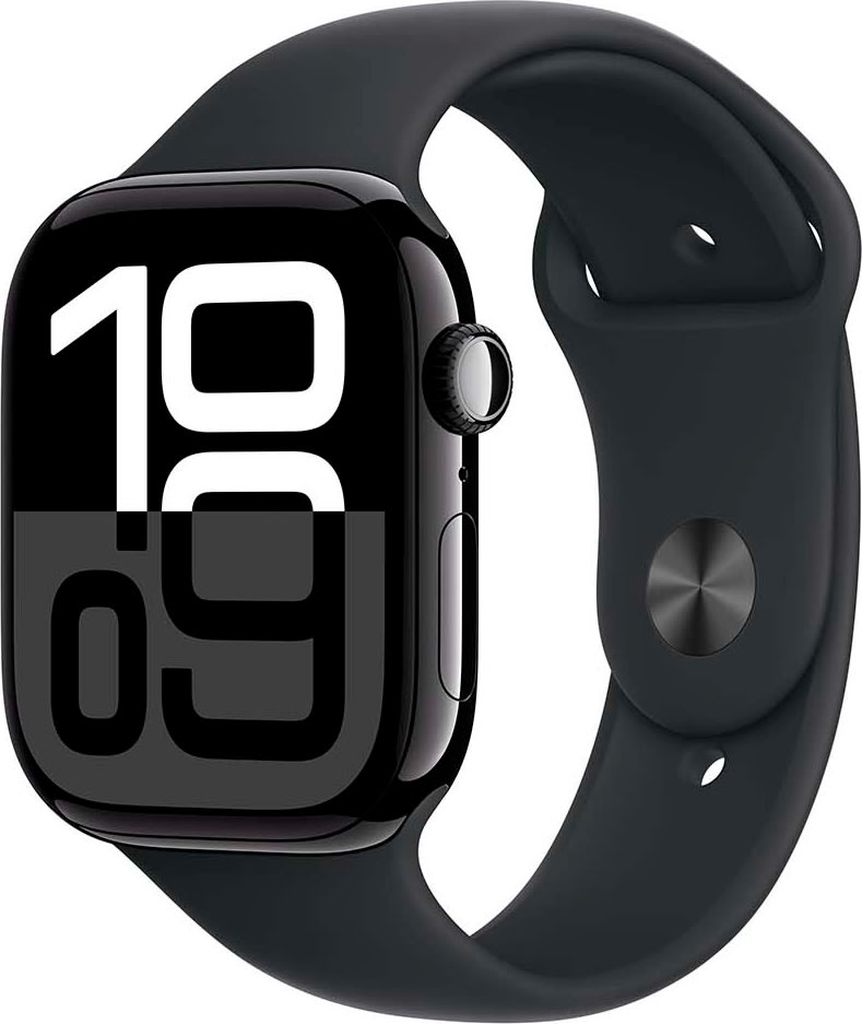 Apple Watch Series 10 GPS, 46mm, jet sort, M/L