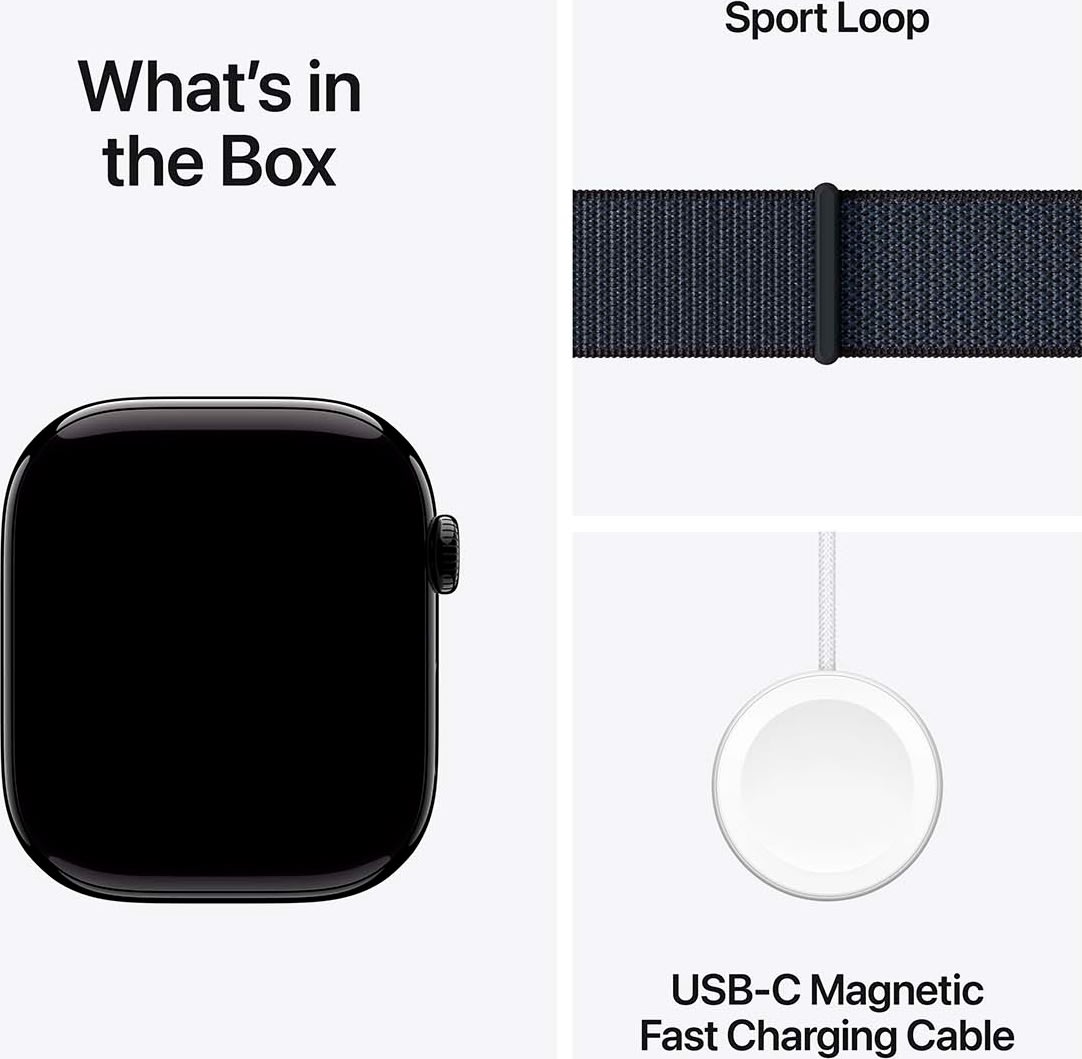 Apple Watch Series 10 GPS, 46mm, jet sort, loop