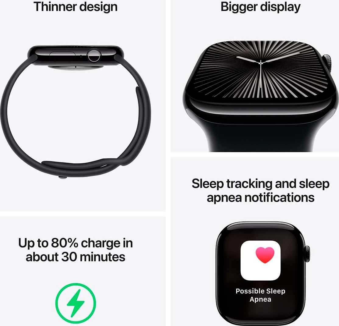Apple Watch Series 10 (GPS+4G) 42mm, sølv, loop