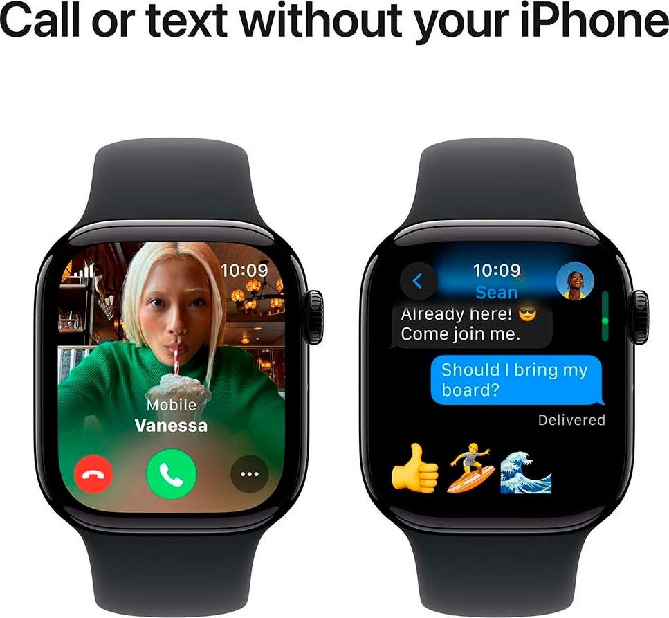 Apple Watch Series 10 (GPS+4G) 42mm, jet sort, M/L