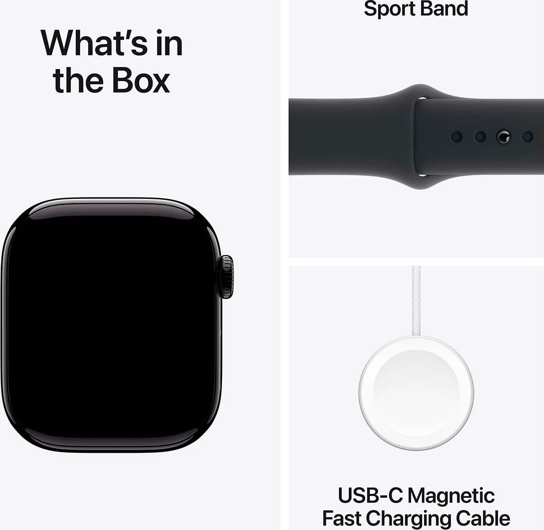Apple Watch Series 10 (GPS+4G) 42mm, jet sort, M/L