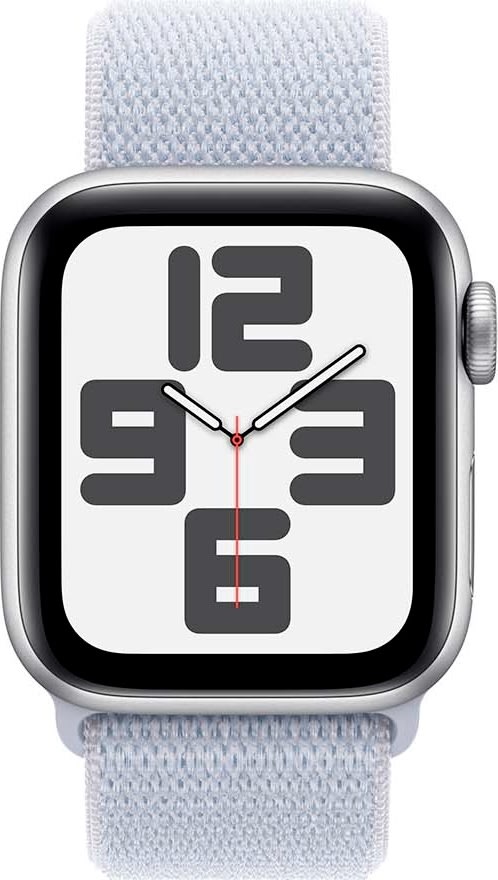 Apple Watch SE (GPS+4G) 40mm, sølv, sport loop