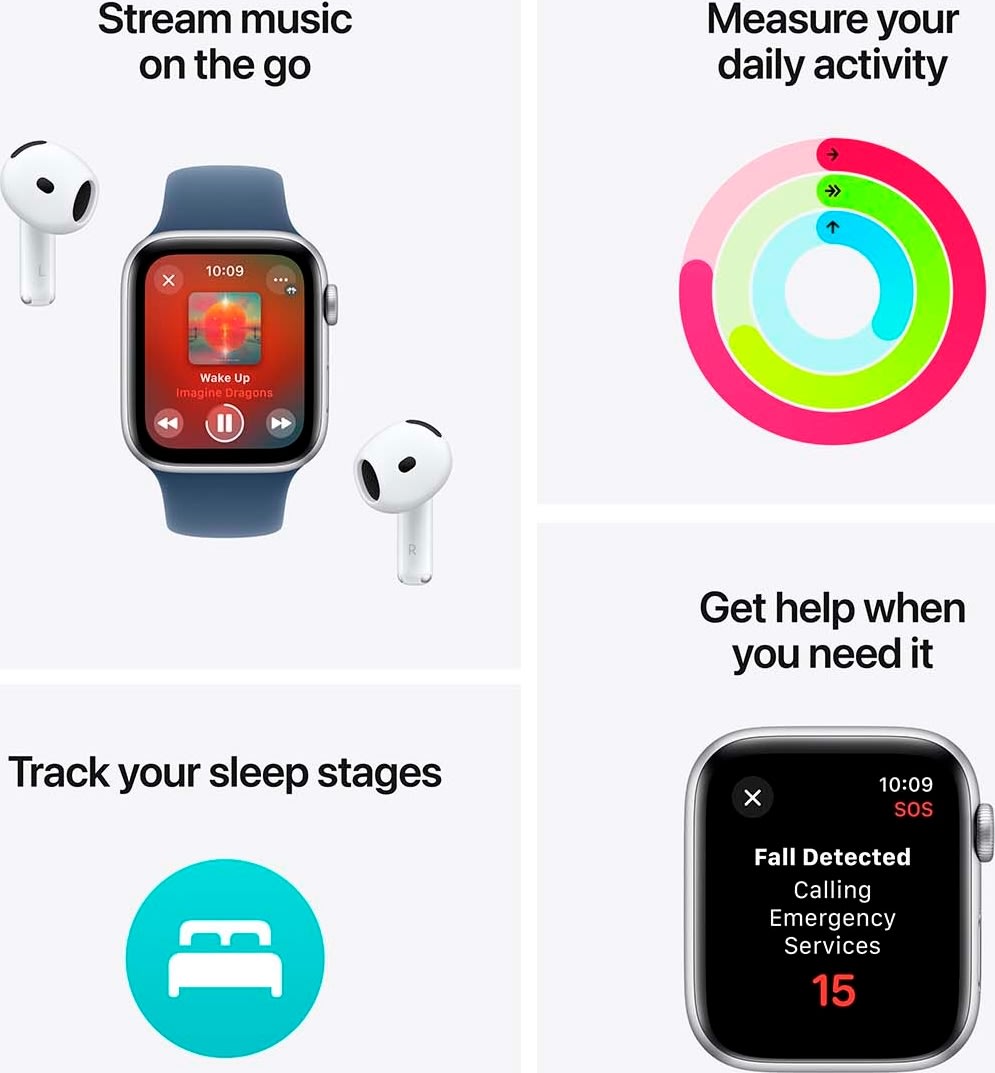Apple Watch SE (GPS+4G) 40mm, sølv, sport loop