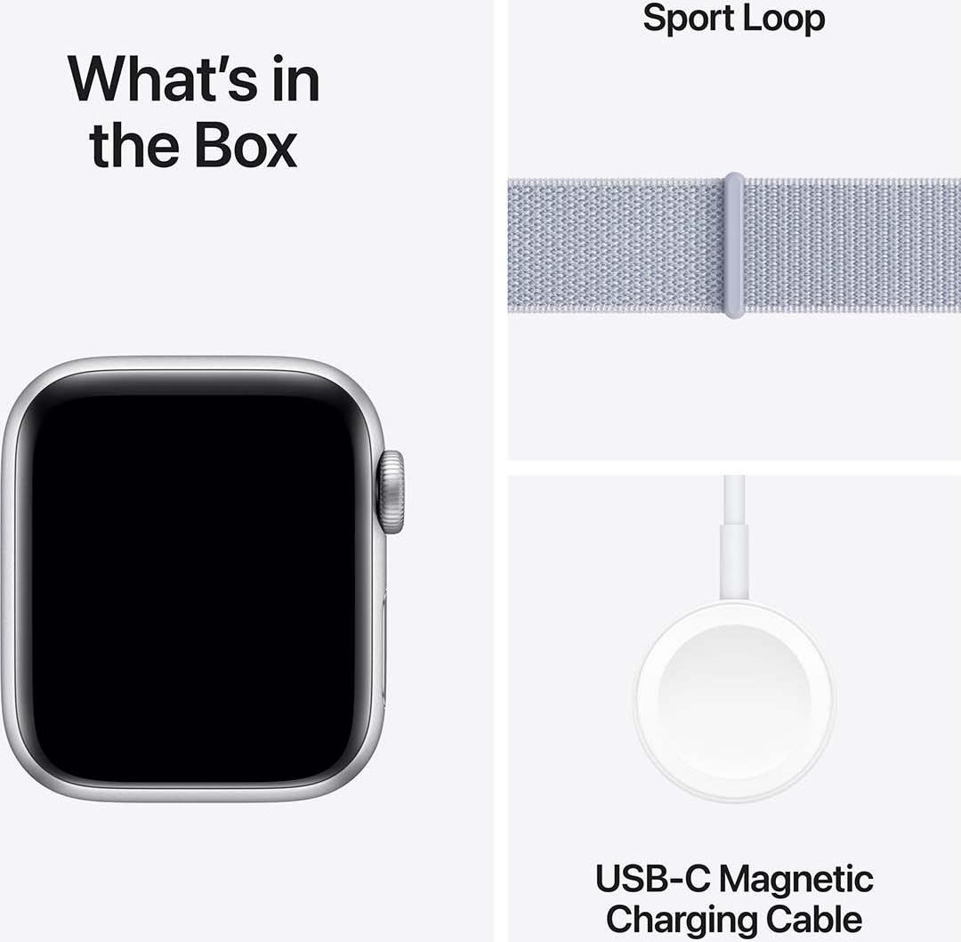 Apple Watch SE (GPS+4G) 40mm, sølv, sport loop