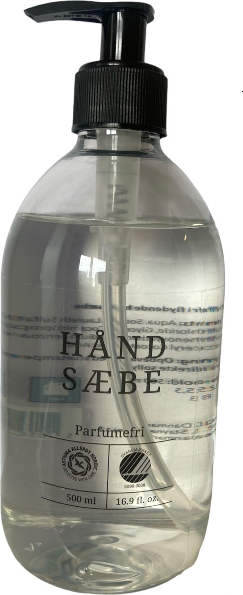 Håndsæbe u/parfume | Flydende | 500 ml