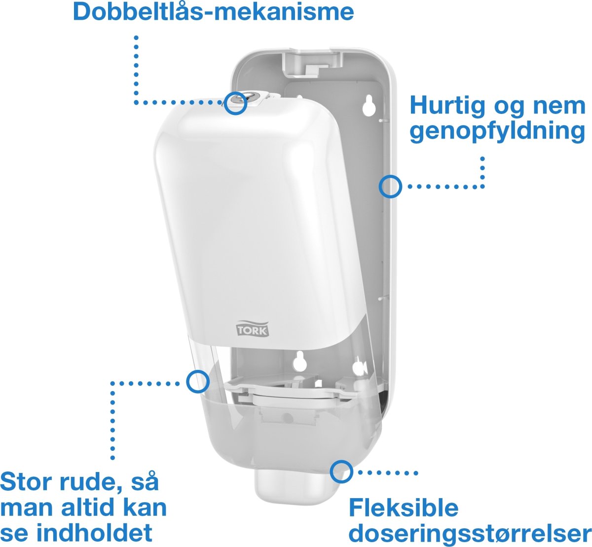 Tork S4 Dispenser, Hvid