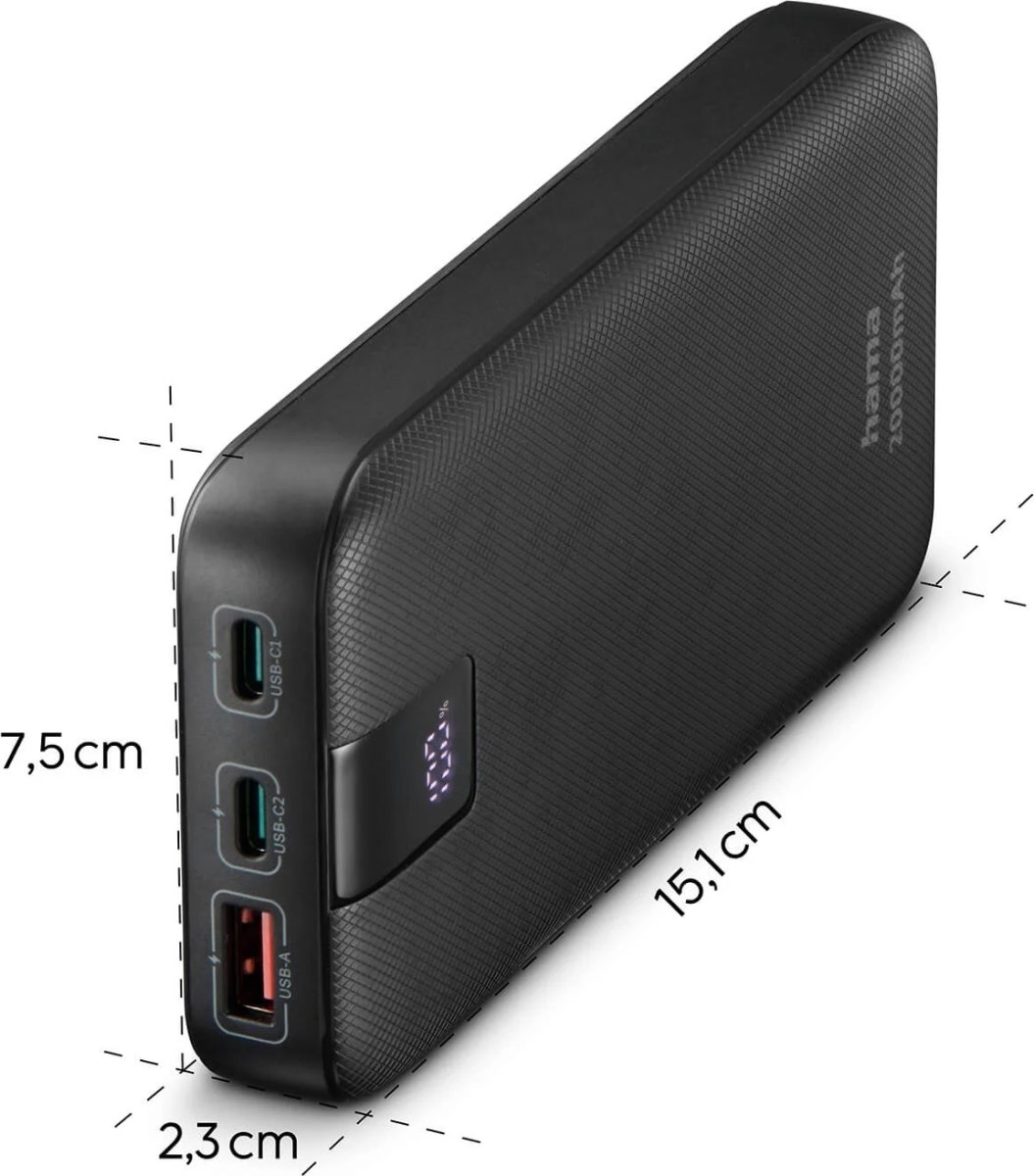 HAMA Powerbank PD 20000mAh, sort