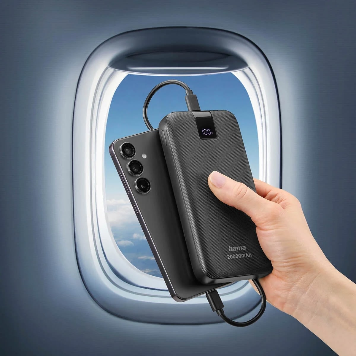 HAMA Powerbank PD 20000mAh, sort