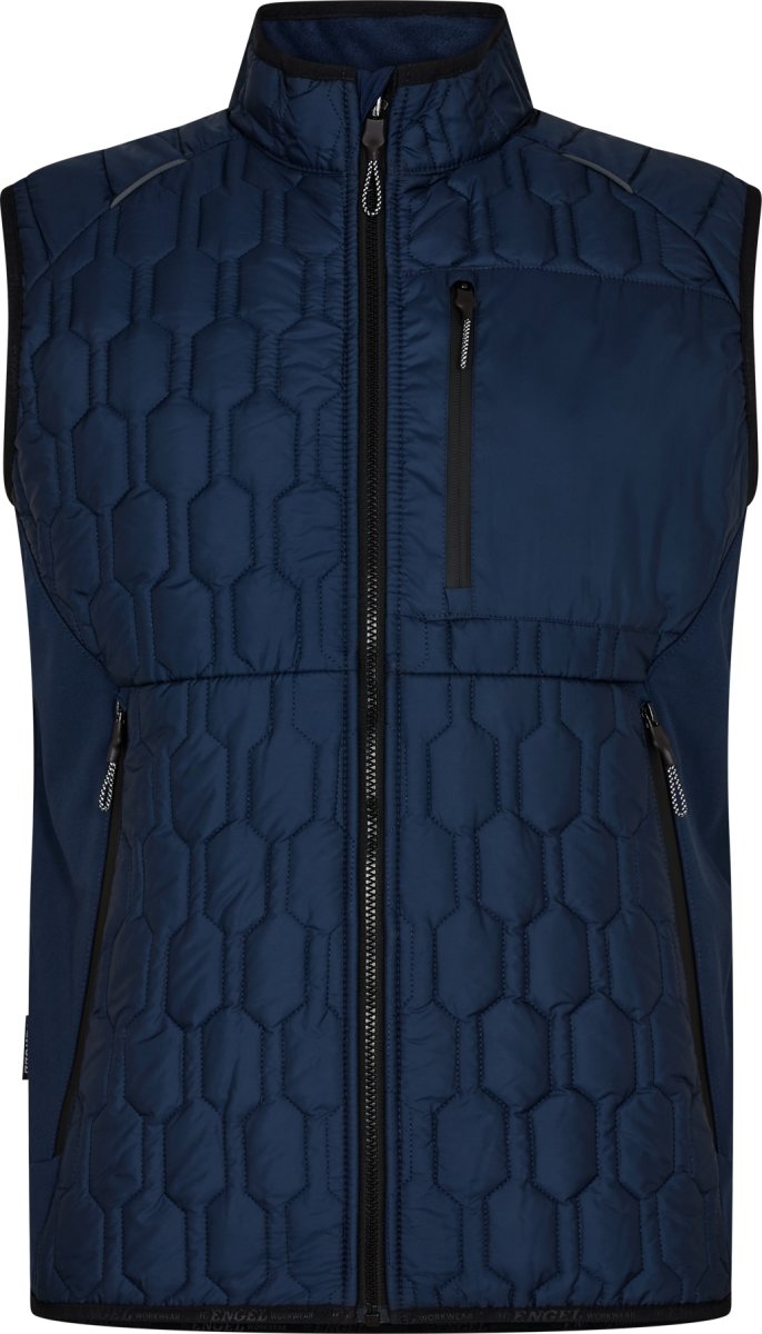 Engel X-treme quiltet vest, Blå, Str. 2XL