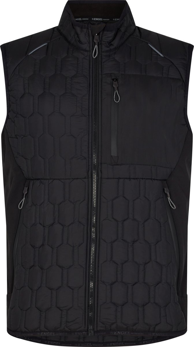 Engel X-treme quiltet vest, Sort, Str. 2XL