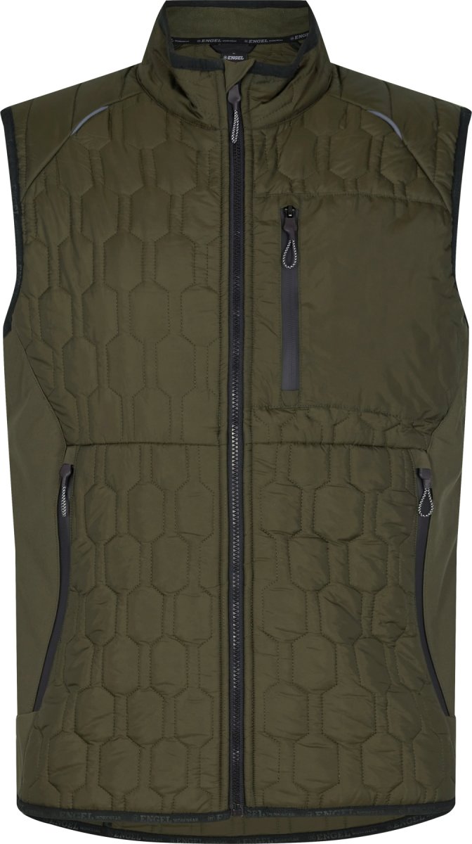 Engel X-treme quiltet vest, Grøn, Str. M