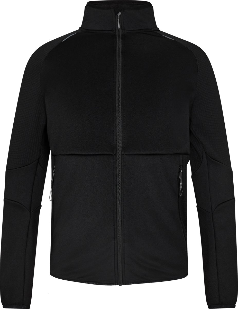 Engel X-treme midlayer cardigan, Sort, Str. L