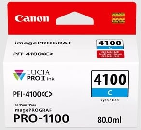 Canon PFI-4100 blæktank, cyan, 80ml