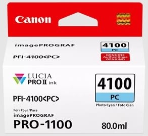 Canon PFI-4100 PC blæktank, 80ml, cyan