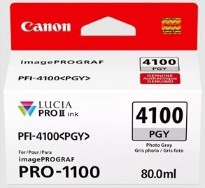 Canon PFI-4100 PGY blæktank, 80ml, grå