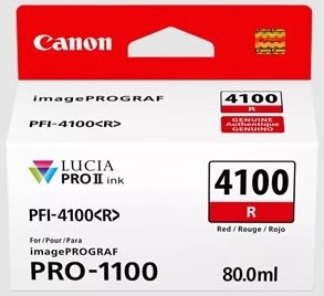 Canon PFI-4100 blæktank, 80 ml, rød