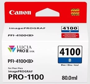 Canon PFI-4100 blæktank, 80 ml, blå
