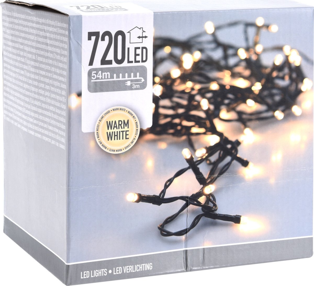 Lyskæde 720 LED, 5,4 meter, varm hvid